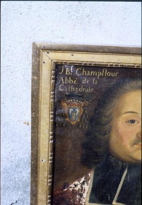 tableau : Portrait de l'évêque Jean-Baptiste de Chamflour, détail de l’inscription - © Ministère de la Culture (France), Conservation des antiquités et des objets d’art de l'Ariège – Tous droits réservés 