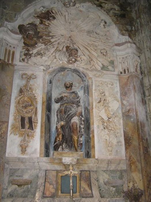 autel de la chapelle Saint-Roch, retable, statue : Saint Roch