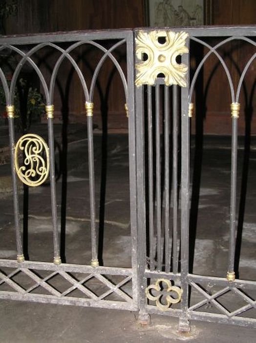 clôture de la chapelle Saint-Roch (table de communion), détail - © Ministère de la Culture (France), Conservation des antiquités et des objets d’art de l'Ariège – Tous droits réservés 