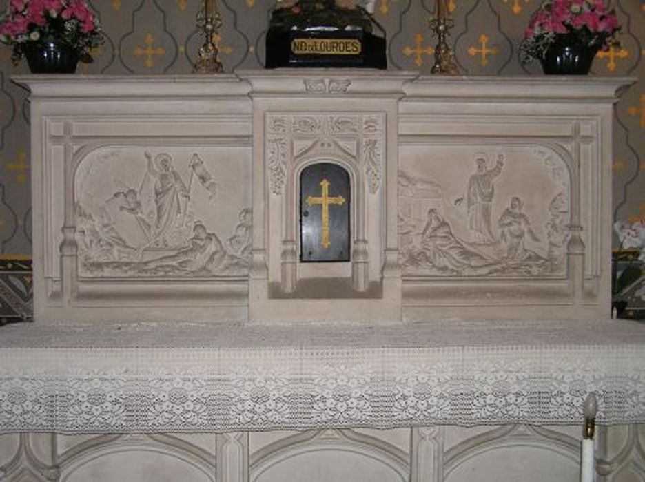 tabernacle de l’autel de la chapelle Notre-Dame-de-Lourdes - © Ministère de la Culture (France), Conservation des antiquités et des objets d’art de l'Ariège – Tous droits réservés 