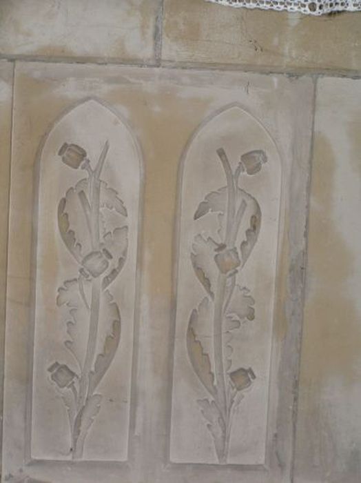 autel de la chapelle Saint-Jean-Baptiste, détail - © Ministère de la Culture (France), Conservation des antiquités et des objets d’art de l'Ariège – Tous droits réservés 