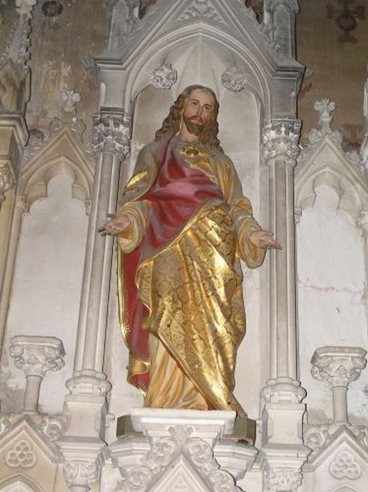 statue : Christ du Sacré-Coeur - © Ministère de la Culture (France), Conservation des antiquités et des objets d’art de l'Ariège – Tous droits réservés