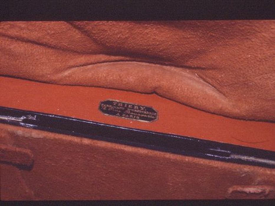 boîte de calice, détail de l’étiquette