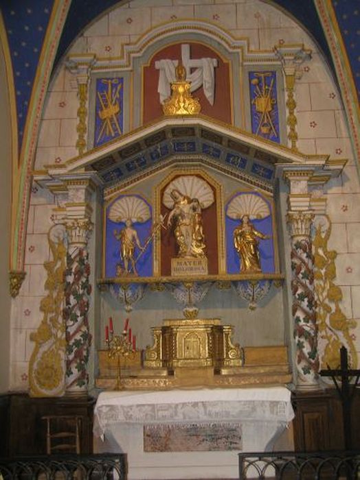 retable, statues (statuettes), tabernacle - © Ministère de la Culture (France), Conservation des antiquités et des objets d’art de l'Ariège – Tous droits réservés 