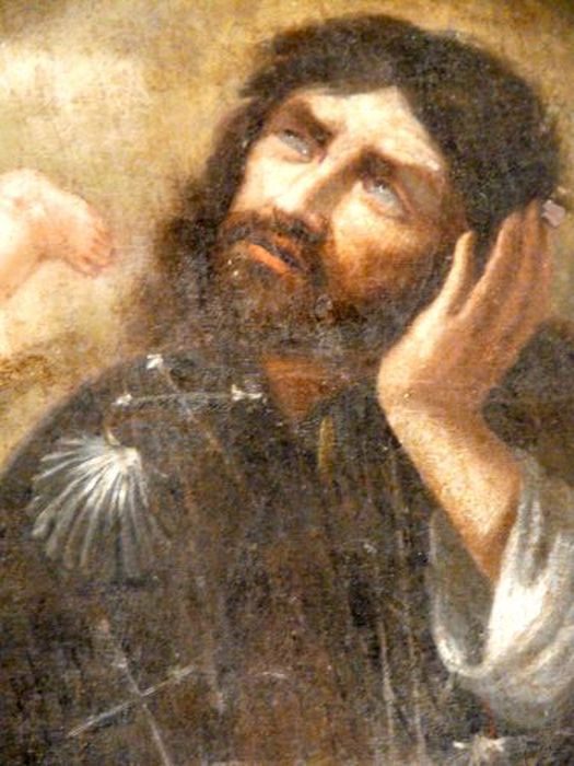 tableau : Vierge entre saint Sébastien et saint Roch (la), détail
