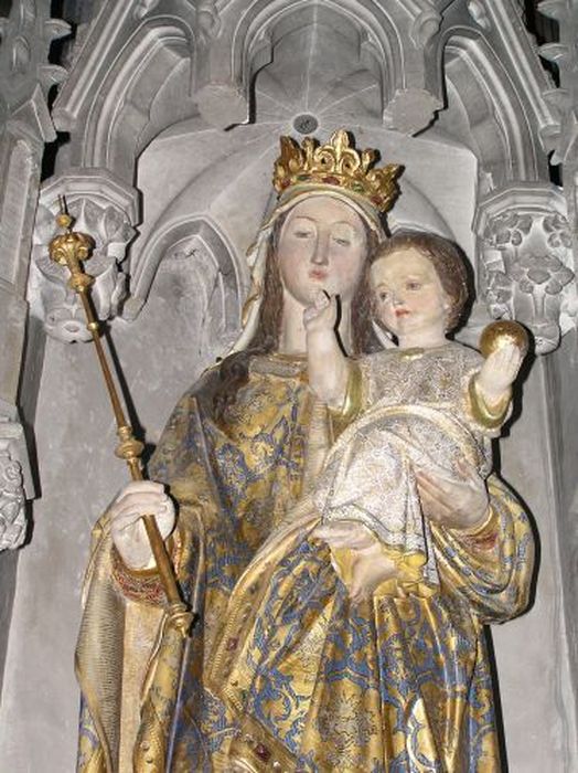 statue : Vierge à l'Enfant, vue partielle