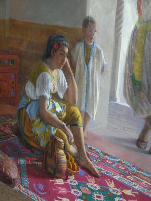 tableau : Scène Arabe, vue partielle - © Ministère de la Culture (France), Conservation des antiquités et des objets d’art de l'Ariège – Tous droits réservés 