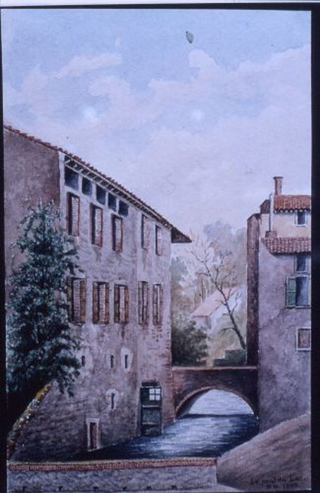 dessin : Le Pont du Lac - © Ministère de la Culture (France), Conservation des antiquités et des objets d’art de l'Ariège – Tous droits réservés