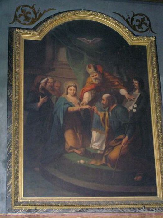 Tableau et son cadre : Mariage de la Vierge