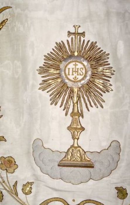 bannière de procession, détail - © Ministère de la Culture (France), Conservation des antiquités et des objets d’art de l'Ariège – Tous droits réservés 