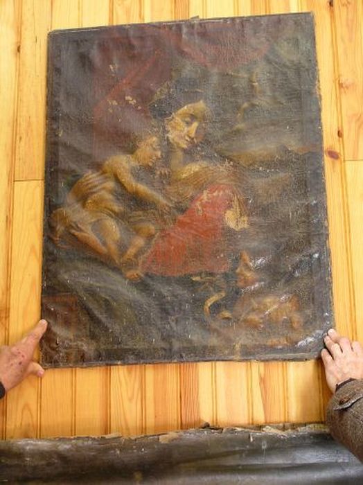 tableau : Vierge à l’Enfant - © Ministère de la Culture (France), Conservation des antiquités et des objets d’art de l'Ariège – Tous droits réservés