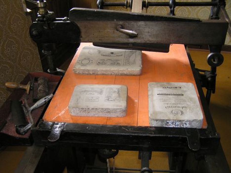 machine à imprimer à encre liquide (presse à bras) - © Ministère de la Culture (France), Conservation des antiquités et des objets d’art de l'Ariège – Tous droits réservés 