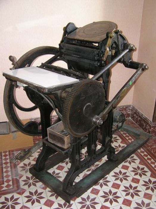 machine à imprimer par typographie (presse à platine) - © Ministère de la Culture (France), Conservation des antiquités et des objets d’art de l'Ariège – Tous droits réservés 