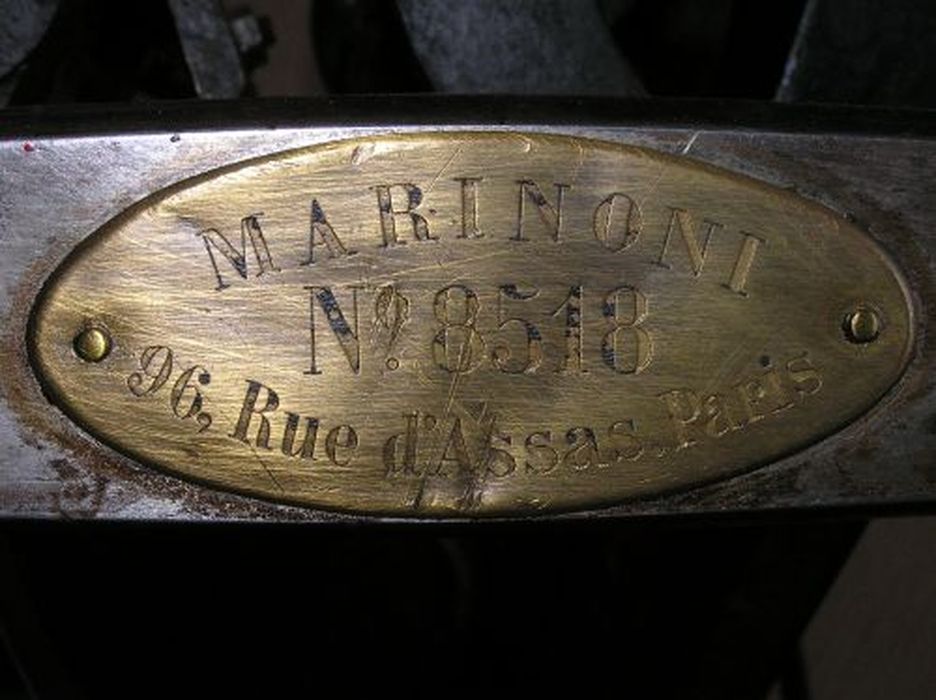 machine à imprimer par typographie (presse à platine), détail - © Ministère de la Culture (France), Conservation des antiquités et des objets d’art de l'Ariège – Tous droits réservés 