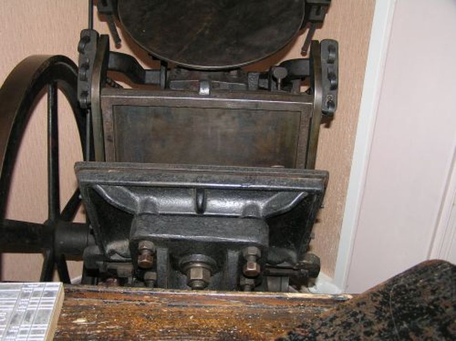 machine à imprimer par typographie (presse à platine) - © Ministère de la Culture (France), Conservation des antiquités et des objets d’art de l'Ariège – Tous droits réservés 