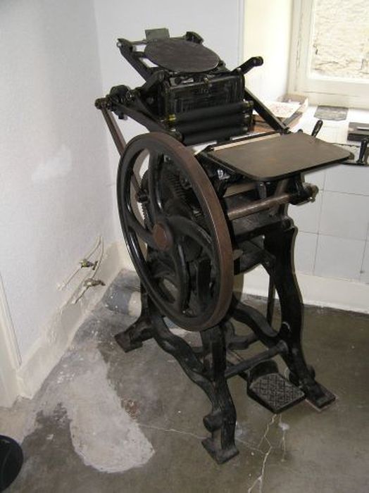 machine à imprimer par typographie (presse à platine) - © Ministère de la Culture (France), Conservation des antiquités et des objets d’art de l'Ariège – Tous droits réservés 