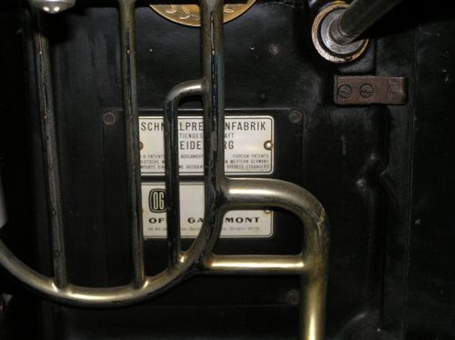 machine à imprimer par typographie (presse à platine), détail - © Ministère de la Culture (France), Conservation des antiquités et des objets d’art de l'Ariège – Tous droits réservés 