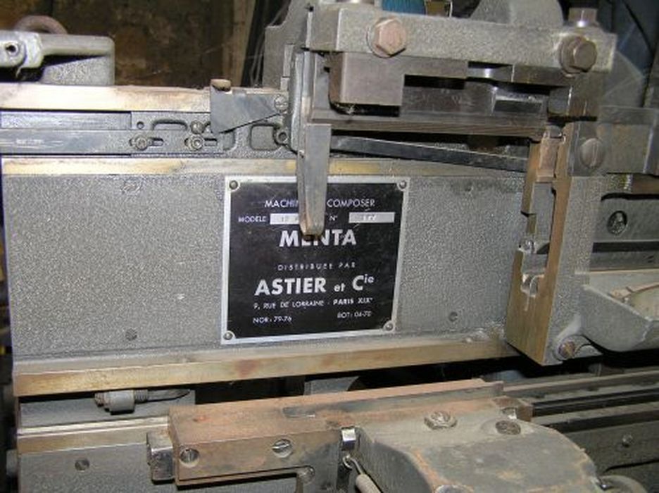 machine à composer, détail - © Ministère de la Culture (France), Conservation des antiquités et des objets d’art de l'Ariège – Tous droits réservés 