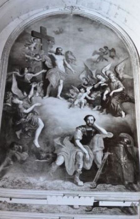 tableau et son cadre : Vision de saint Martin