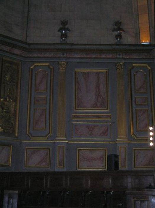 lambris de revêtement (décor du choeur), vue partielle