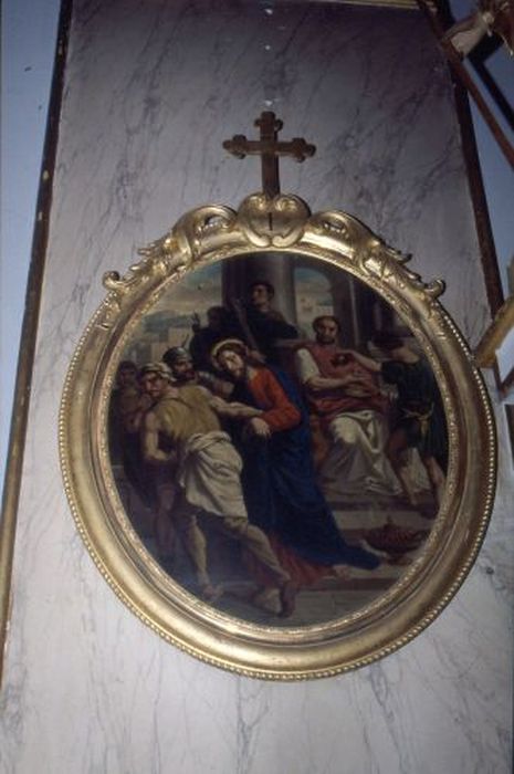 tableau (chemin de croix), détail d'une station - © Ministère de la Culture (France), Conservation des antiquités et des objets d’art de l'Ariège – Tous droits réservés