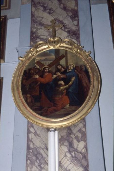 tableau (chemin de croix), détail d'une station - © Ministère de la Culture (France), Conservation des antiquités et des objets d’art de l'Ariège – Tous droits réservés 