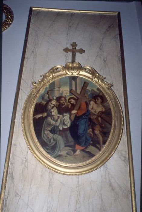 tableau (chemin de croix), détail d'une station - © Ministère de la Culture (France), Conservation des antiquités et des objets d’art de l'Ariège – Tous droits réservés 