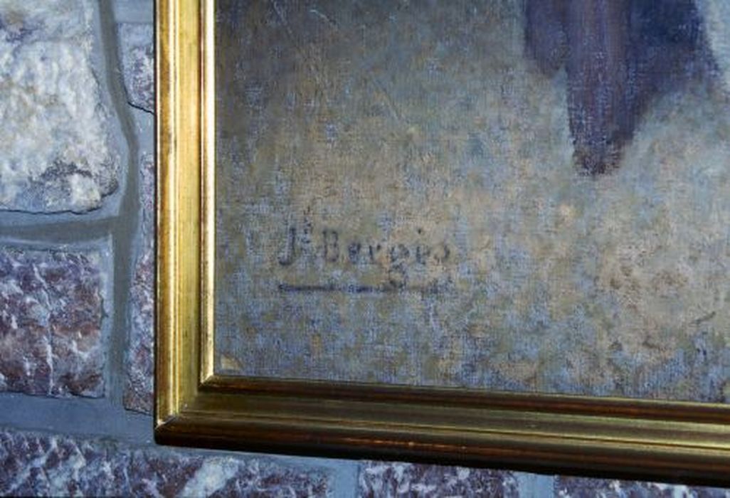 tableau : Les Deux vieux, détail de la signature - © Ministère de la Culture (France), Conservation des antiquités et des objets d’art de l'Ariège – Tous droits réservés 