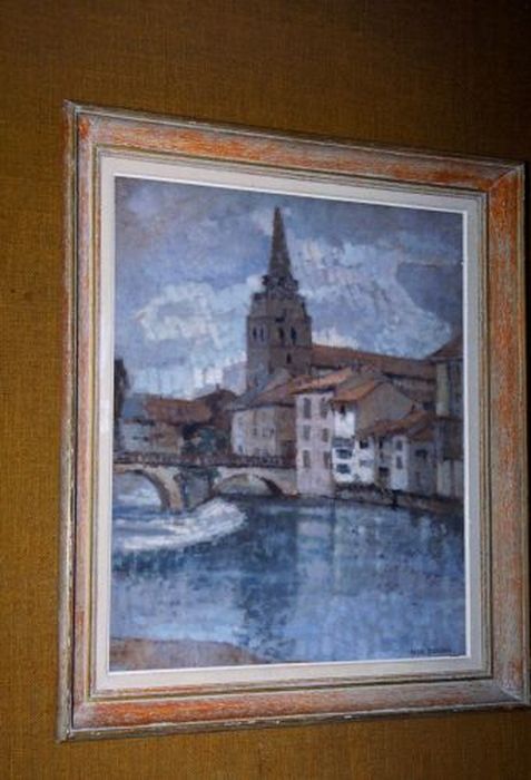 tableau : L’Eglise Saint-Girons et le Salat - © Ministère de la Culture (France), Conservation des antiquités et des objets d’art de l'Ariège – Tous droits réservés