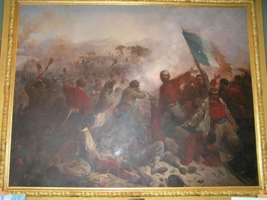 tableau : Garibaldi au combat de San Angelo - © Ministère de la Culture (France), Conservation des antiquités et des objets d’art de l'Ariège – Tous droits réservés 