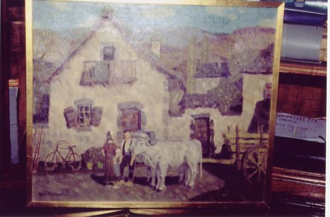 tableau : Le Bouvier et sa femme avec deux boeufs - © Ministère de la Culture (France), Conservation des antiquités et des objets d’art de l'Ariège – Tous droits réservés