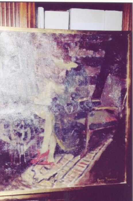tableau : Femme aux chaussures rouges - © Ministère de la Culture (France), Conservation des antiquités et des objets d’art de l'Ariège – Tous droits réservés
