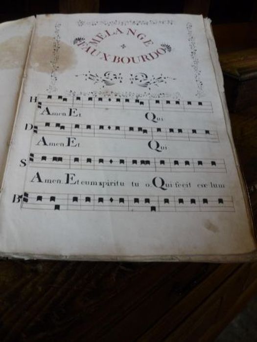 livre liturgique : Mélange Faux bourdons - © Ministère de la Culture (France), Conservation des antiquités et des objets d’art de l'Ariège – Tous droits réservés