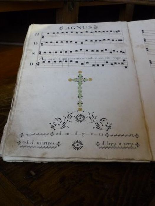 livre liturgique : Mélange Faux bourdons - © Ministère de la Culture (France), Conservation des antiquités et des objets d’art de l'Ariège – Tous droits réservés 
