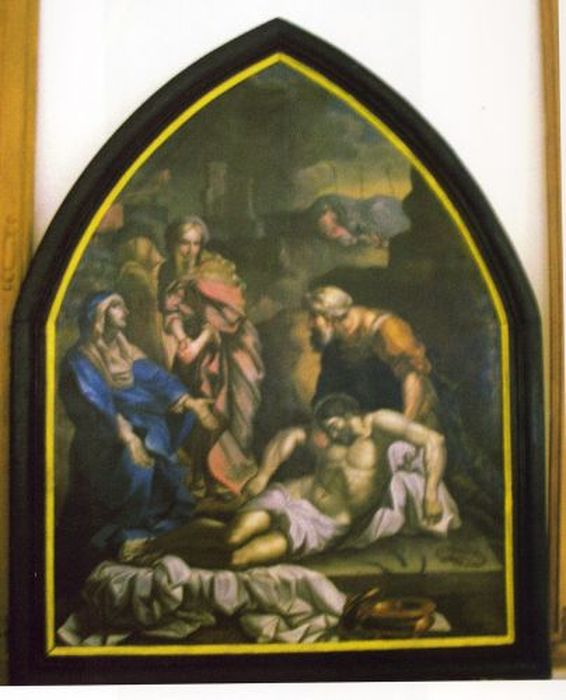 tableau : Mise au tombeau avec la Vierge, sainte Madeleine et Joseph d'Arimathie