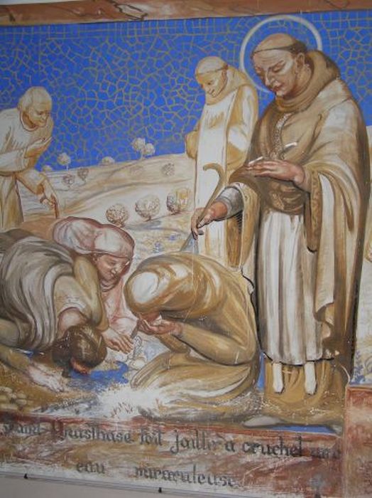 peinture monumentale : Saint Anasthase fait jaillir à Cruchet une eau miraculeuse, détail