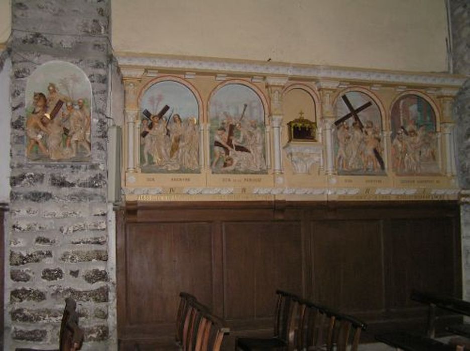 bas-reliefs (chemin de croix), vue partielle - © Ministère de la Culture (France), Conservation des antiquités et des objets d’art de l'Ariège – Tous droits réservés 