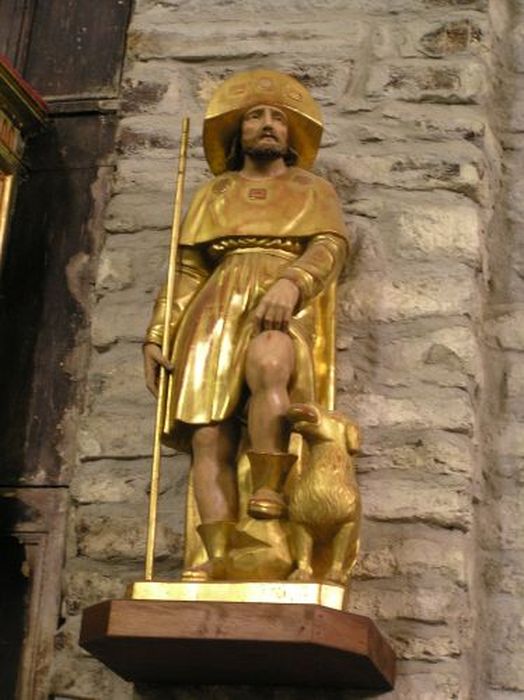 groupe sculpté : Saint Roch - © Ministère de la Culture (France), Conservation des antiquités et des objets d’art de l'Ariège – Tous droits réservés