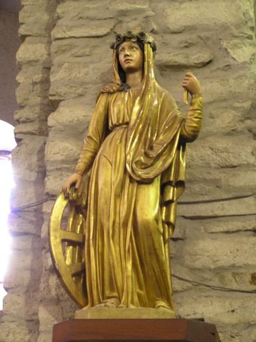 statue : Sainte Catherine - © Ministère de la Culture (France), Conservation des antiquités et des objets d’art de l'Ariège – Tous droits réservés