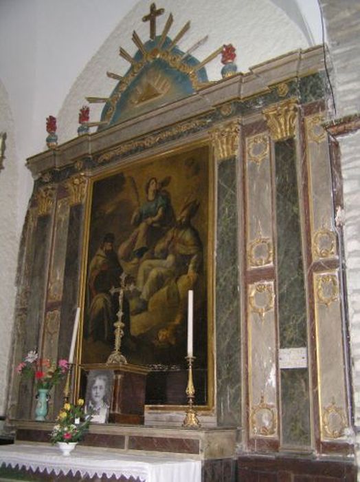 tableau : Saint Antoine de Padoue - © Ministère de la Culture (France), Conservation des antiquités et des objets d’art de l'Ariège – Tous droits réservés