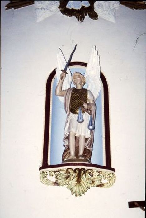 statue : Saint Michel pesant les âmes - © Ministère de la Culture (France), Conservation des antiquités et des objets d’art de l'Ariège – Tous droits réservés