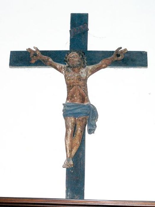 statue : Christ en croix - © Ministère de la Culture (France), Conservation des antiquités et des objets d’art de l'Ariège – Tous droits réservés
