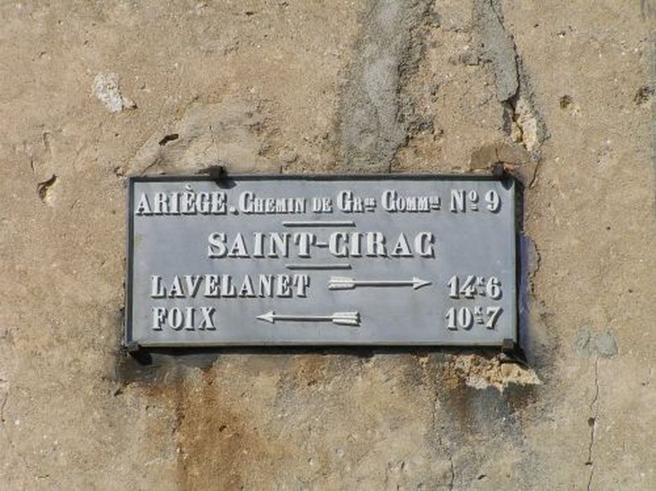 plaque de chemin