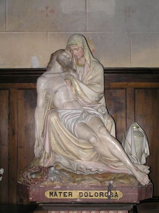 groupe sculpté : Vierge de pitié - © Ministère de la Culture (France), Conservation des antiquités et des objets d’art de l'Ariège – Tous droits réservés
