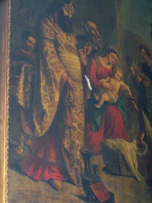 tableau : Adoration des Mages (l’), vue partielle