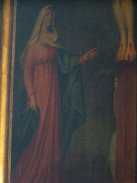tableau : Crucifixion (la), vue partielle - © Ministère de la Culture (France), Conservation des antiquités et des objets d’art de l'Ariège – Tous droits réservés 