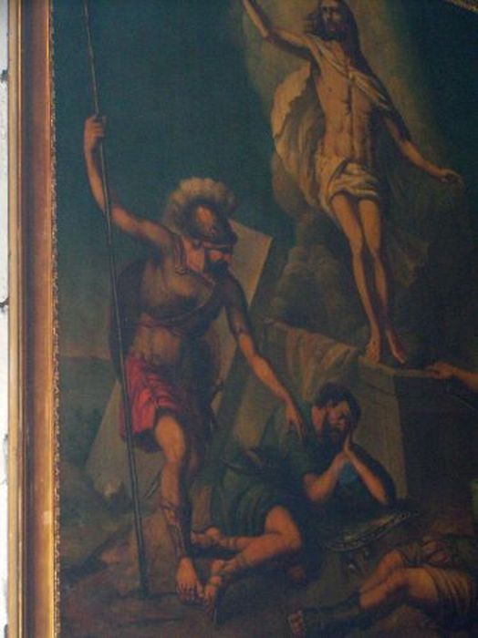 tableau : Résurrection (la), vue partielle - © Ministère de la Culture (France), Conservation des antiquités et des objets d’art de l'Ariège – Tous droits réservés 