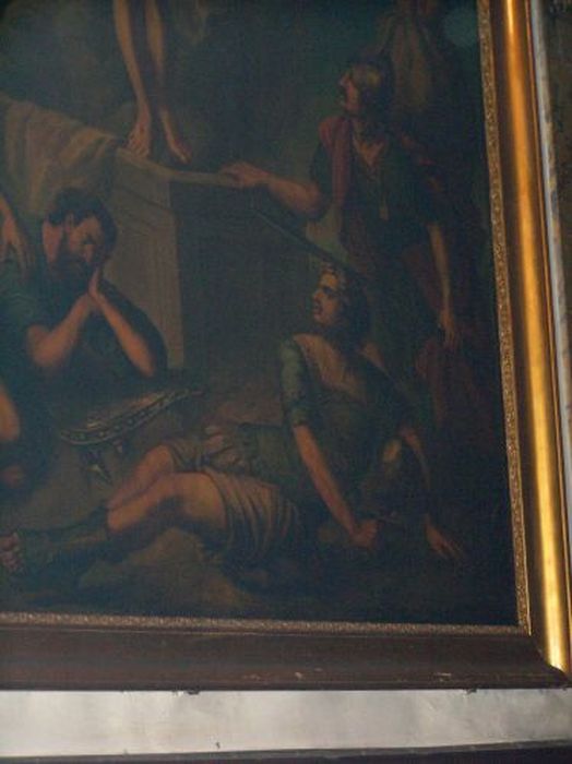 tableau : Résurrection (la), détail - © Ministère de la Culture (France), Conservation des antiquités et des objets d’art de l'Ariège – Tous droits réservés 