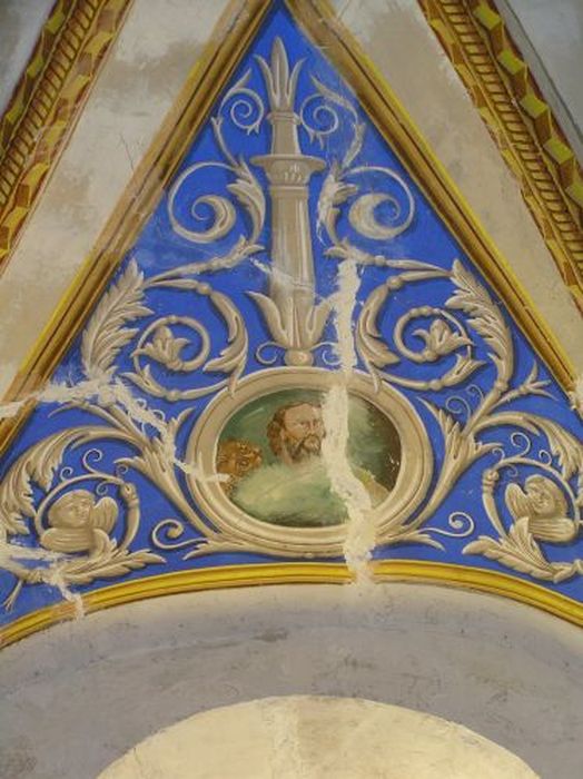 voûte, peinture monumentale, détail