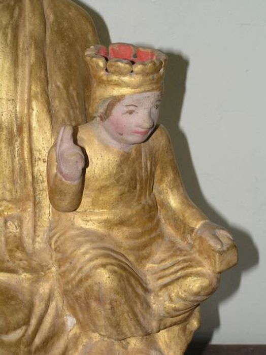 statue : Vierge à l'Enfant, détail